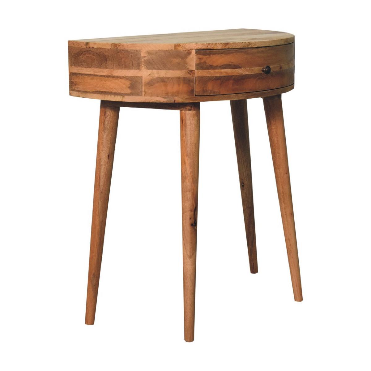 KONSOLE Odyssey Eichenoptik, 1 Schublade, Beige - Beige/Messingfarben, Holz/Metall (40/70/80cm) - Artisan Furniture