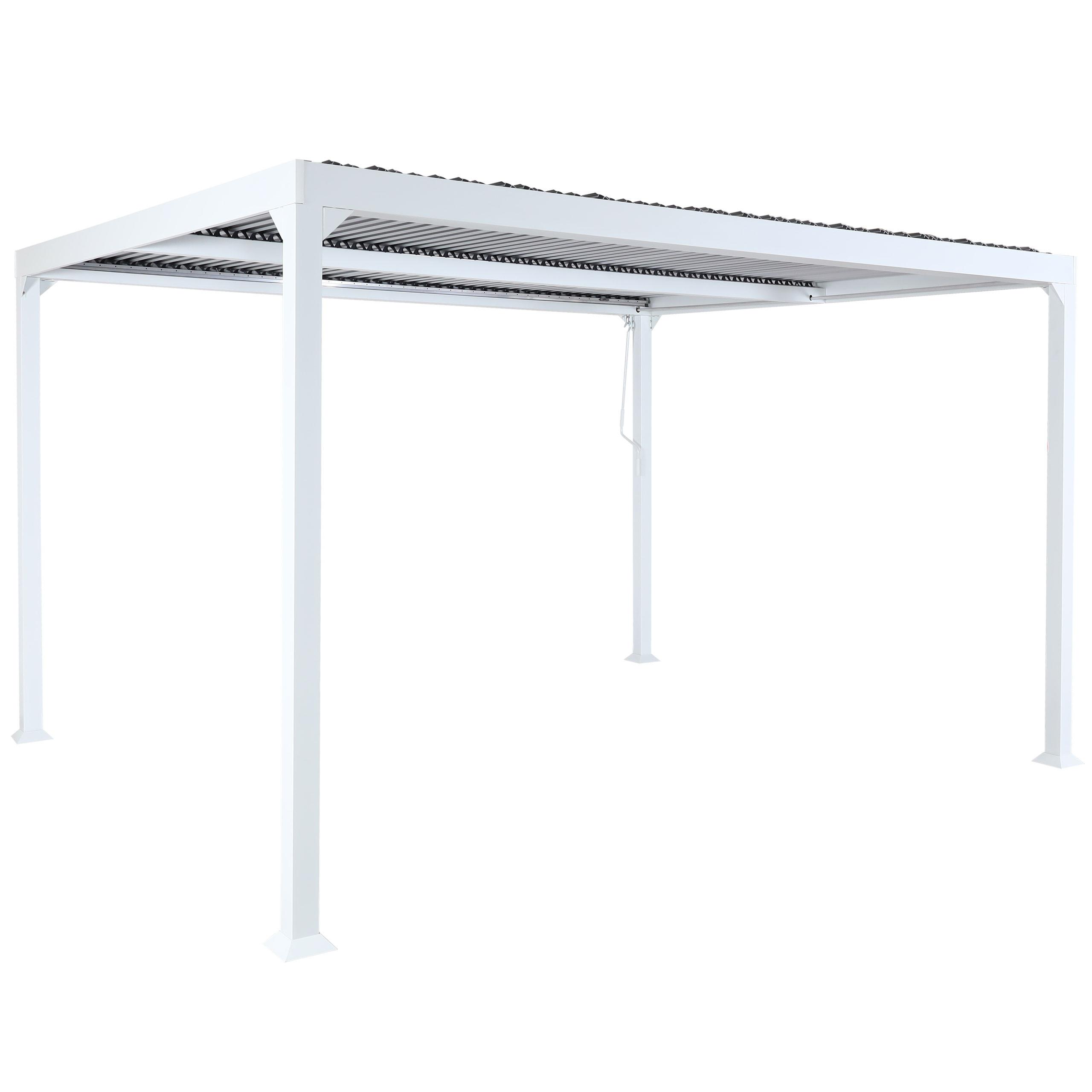 PERGOLA Weiß - Weiß, Metall (306/224/368cm) - MCW