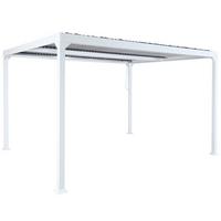 PERGOLA Weiß - Weiß, Metall (306/224/368cm) - MCW