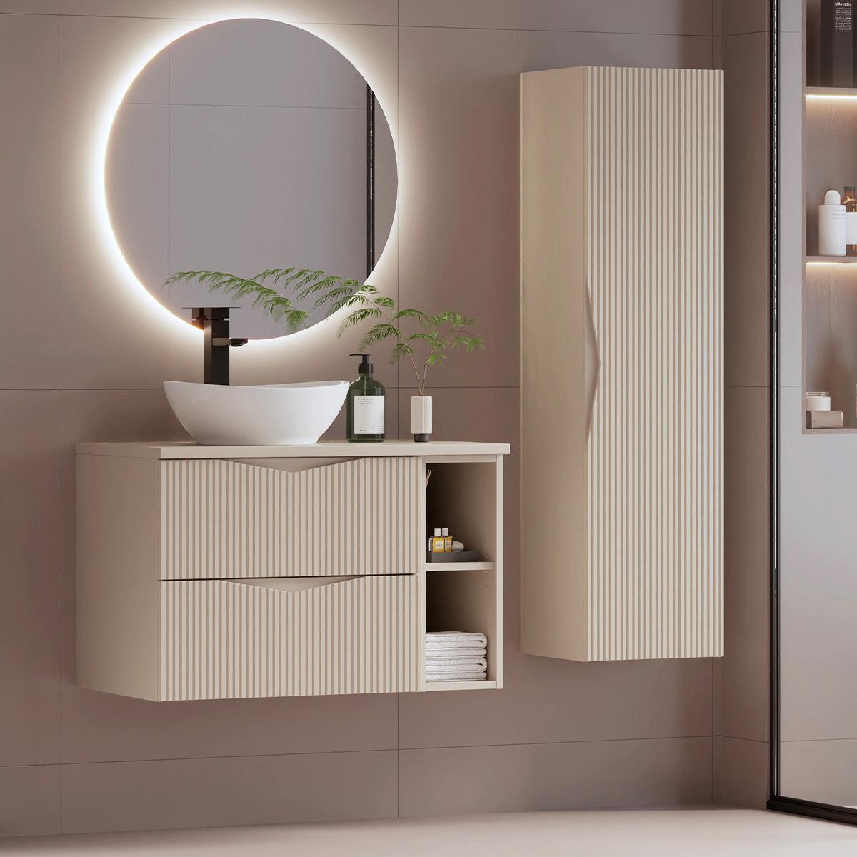 WASCHTISCHUNTERSCHRANK 80.6cm Tao Kaschmir - Beige, Holzwerkstoff (80.6/52.2/46.5cm) - Petits-meubles