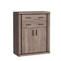 KOMMODE MALAGA 97/123/45cm mit 4 Schubladen 2 Türen Braun - Braun, Holzwerkstoff (97/123/45cm) - MASSENO