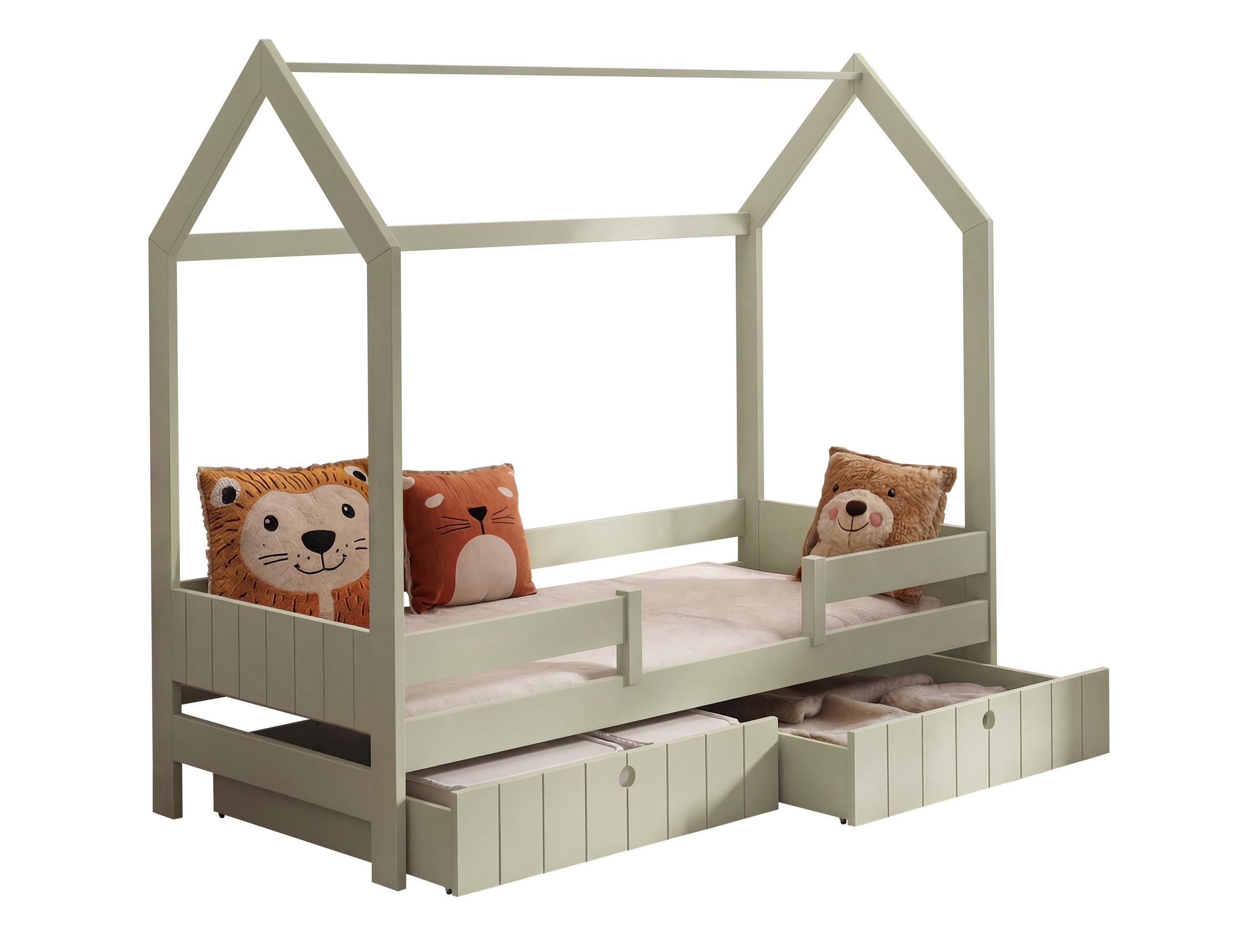 HAUSBETT Naomi - Olivgrün, Holz (90/200cm) - MIRJAN24