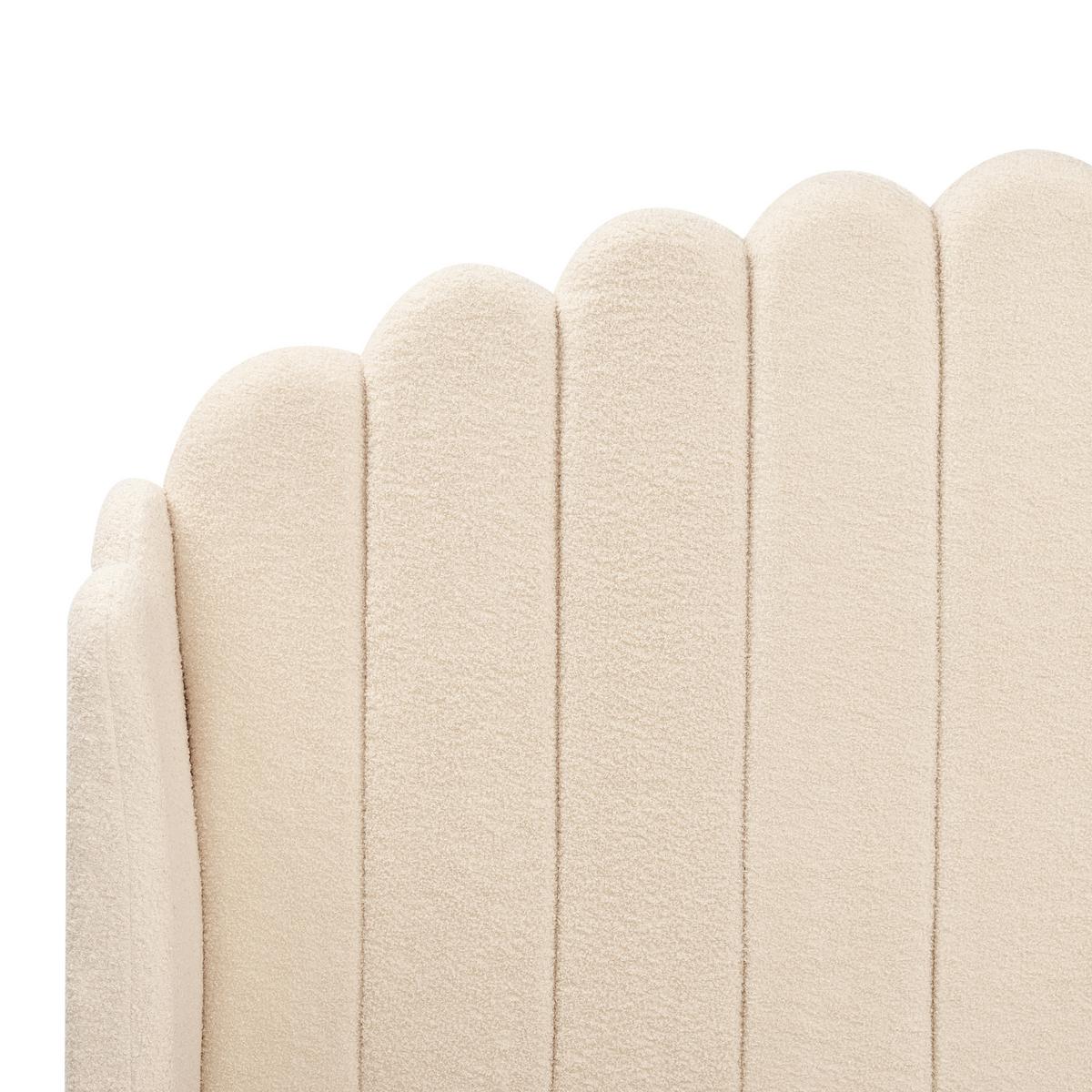 POLSTERBETT mit Lattenrost 160x200 cm Beige Ambillou - Beige, Textil (160/200cm) - Beliani