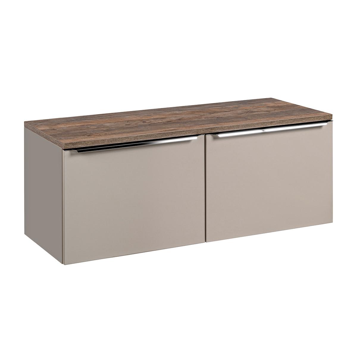 WASCHTISCHUNTERSCHRANK 120cm Éros Taupe - Taupe, Holzwerkstoff (120/48/46cm) - Petits-meubles