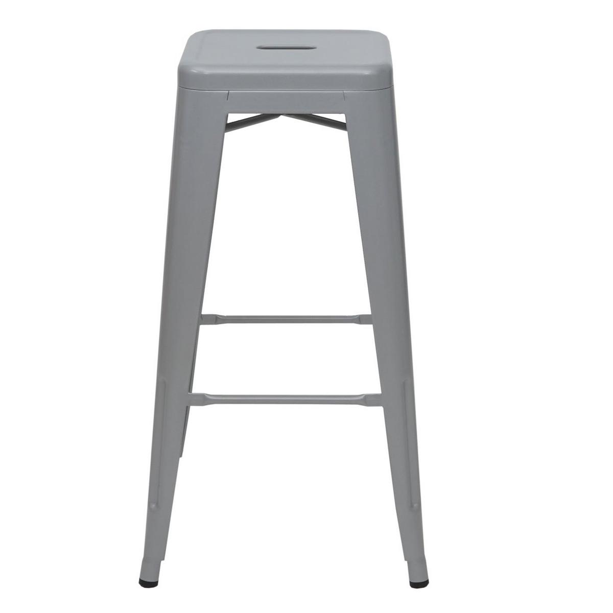BARHOCKER Grau 2er-Set - Grau, Metall (43/77/43cm) - MCW