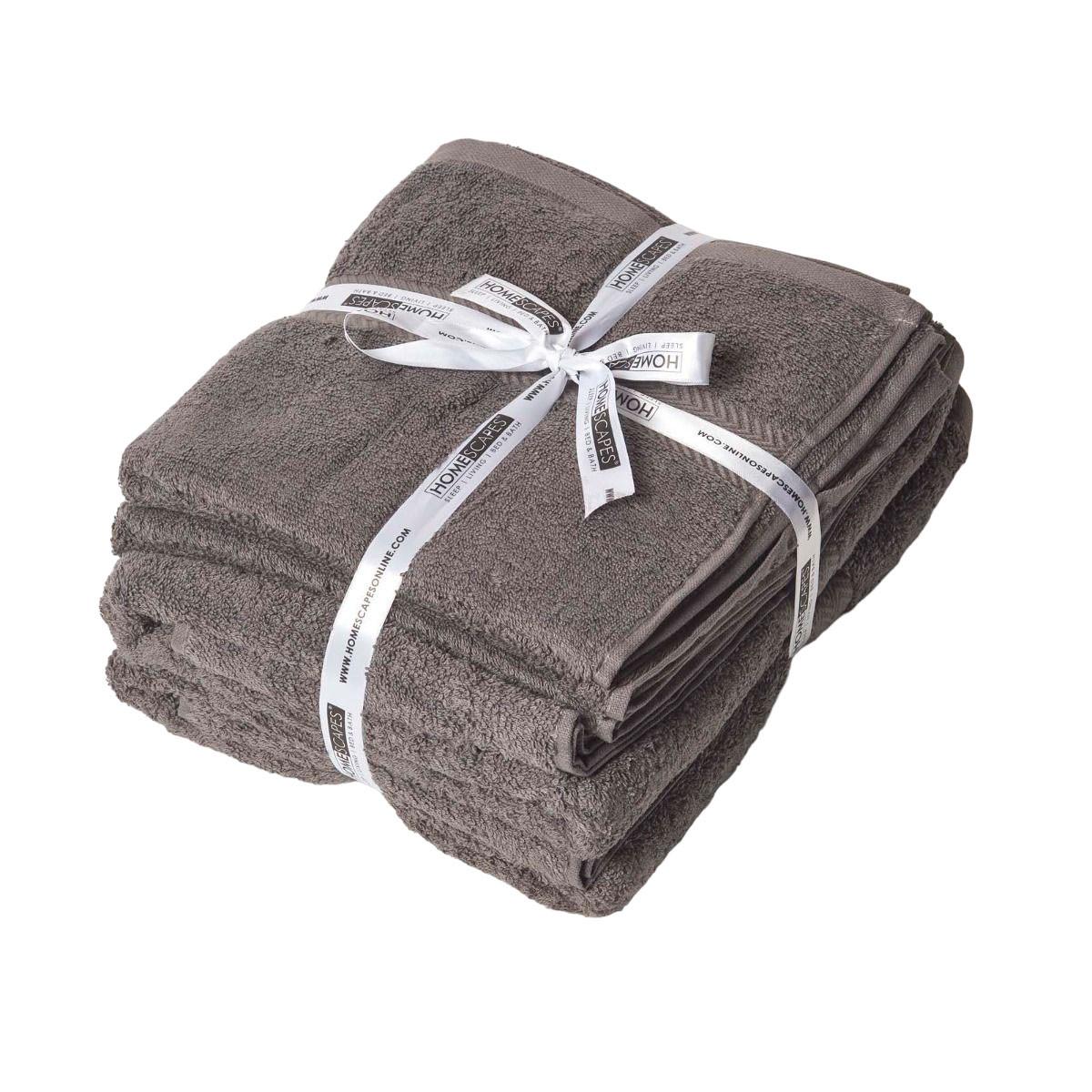 FROTTIERSET Comfort 4-teilig schiefer - Grau, Textil (70/130cm) - Homescapes