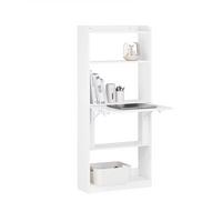 SCHREIBTISCH Klappbar, Weiß 64x145x58cm - Weiß, Holzwerkstoff (58/64/145cm) - SoBuy