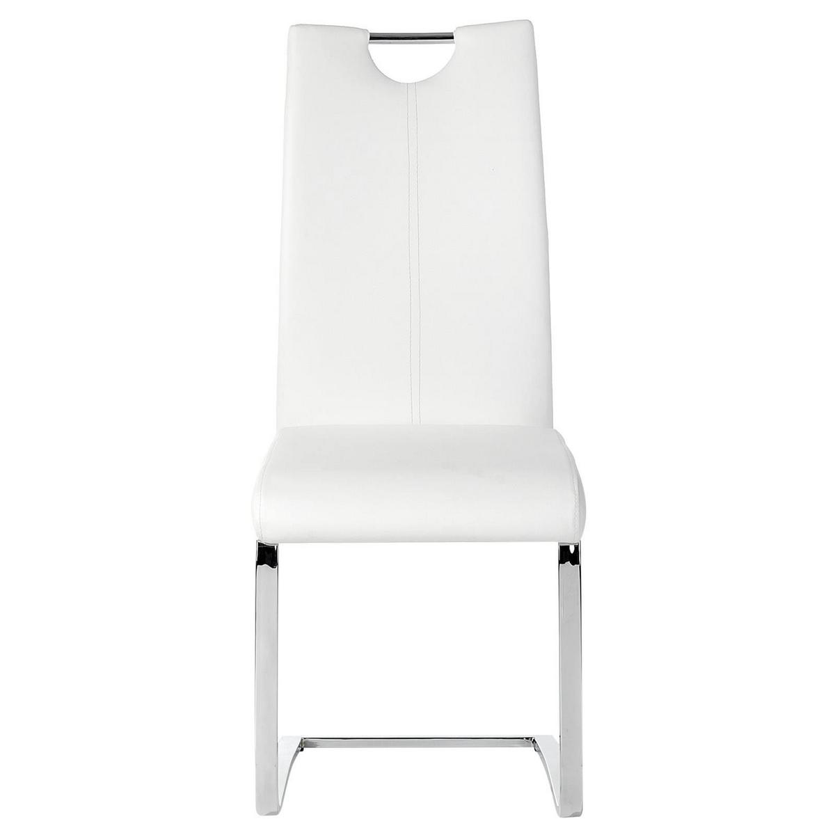 ESSZIMMERSTUHL SABA 4er-Set weiß - Weiß, Textil/Metall (43/100/57cm) - IDIMEX