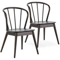 STUHL 2er-Set Brisa Farbe Schwarz, Massivholz - Schwarz, Holz (47/83/59cm) - VS Venta-stock