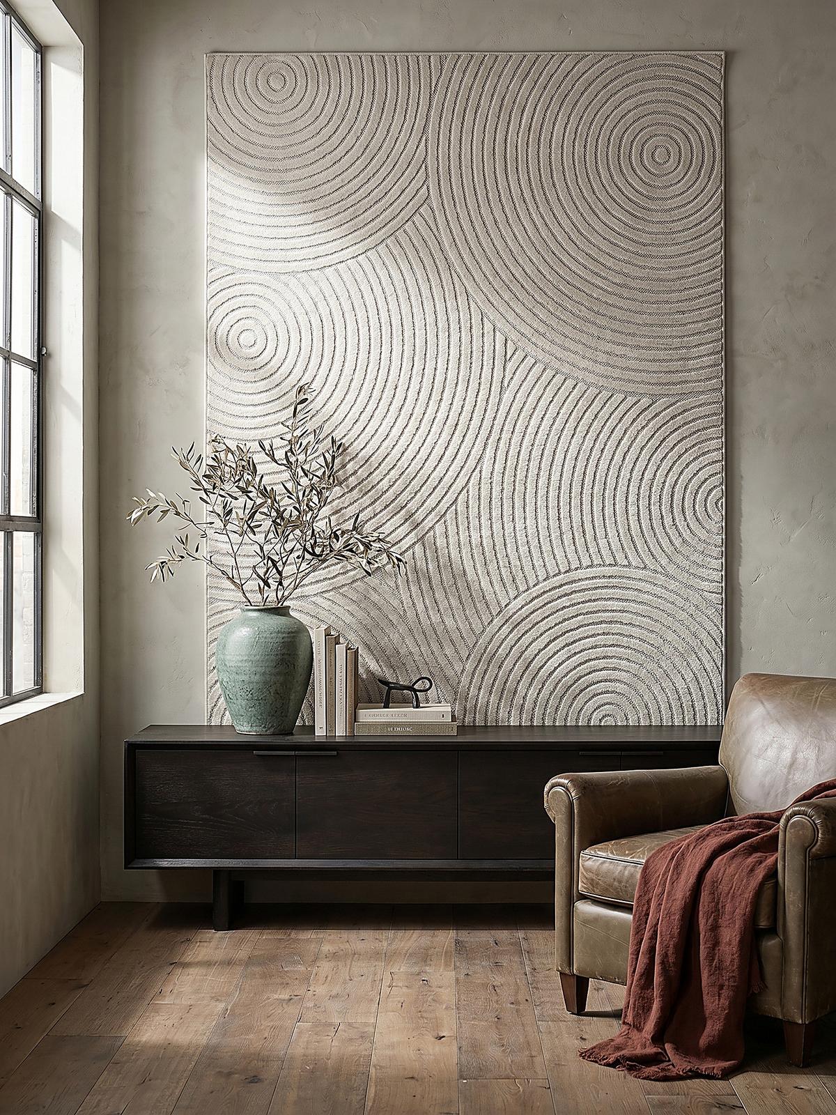 TEPPICH Outdoor Geometrisch MEZEN Polypropylen Creme 80 x 250 cm - Beige, Textil (80/250cm) - KADIMA DESIGN