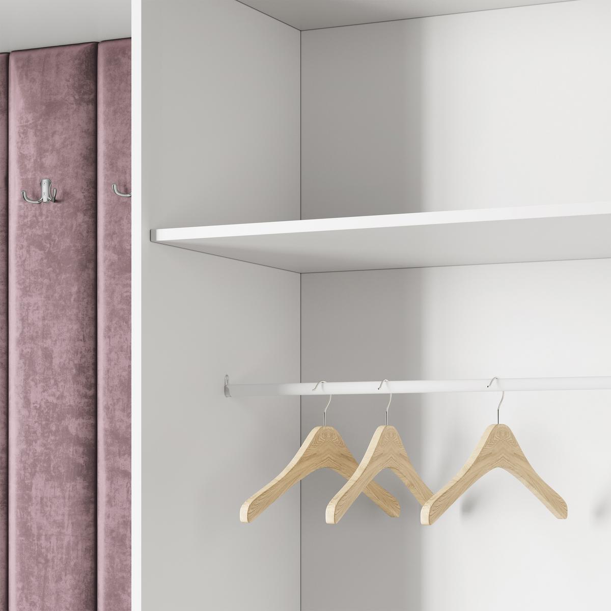 GARDEROBENSCHRANK REMA 180/240/60 cm Modern Garderobe-Set Eiche Wotan - Eiche Wotan/Lila, Holzwerkstoff (180/240/60cm) - MASSENO