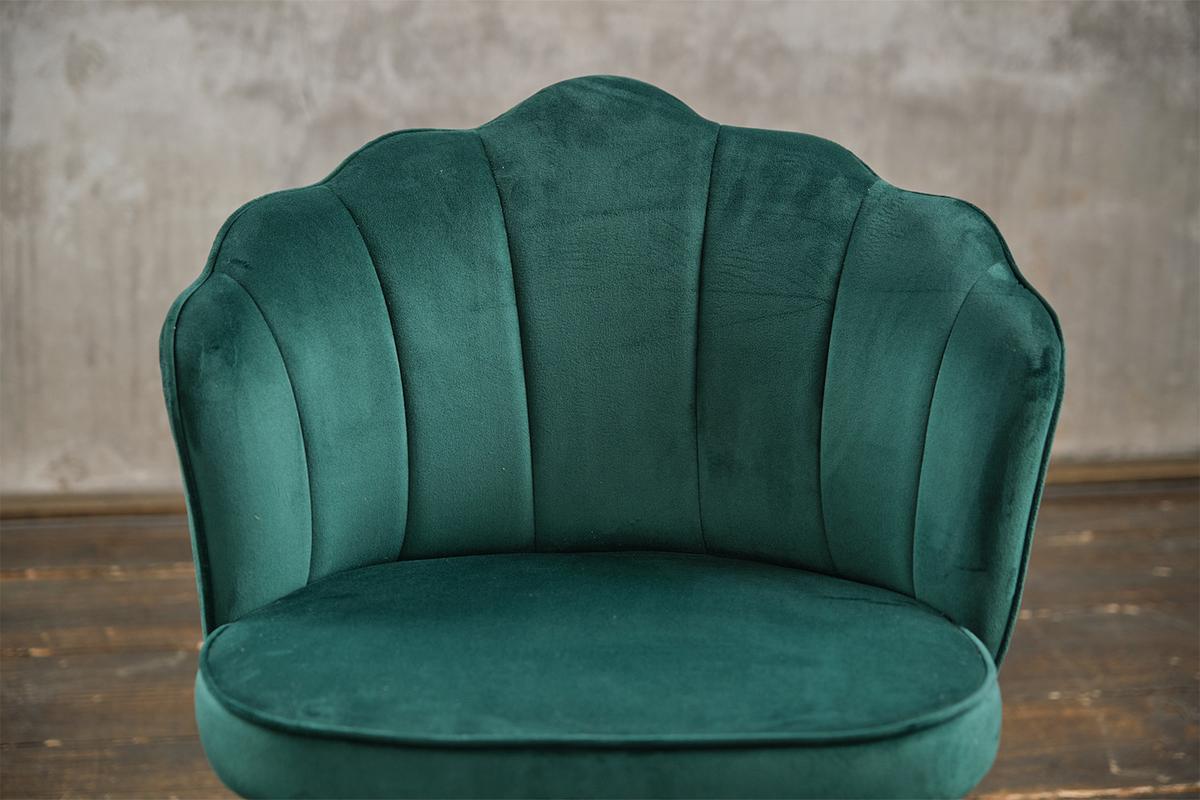 ESSZIMMERSTUHL SALLY Grün Velvet - Goldfarben/Grün, Textil (55/76/57cm) - KAWOLA