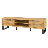 LOWBOARD HALENZA 180x50x50 cm mit 2 Türen Eiche Wotan - Eiche Wotan, Holzwerkstoff (180/50/50cm) - MASSENO