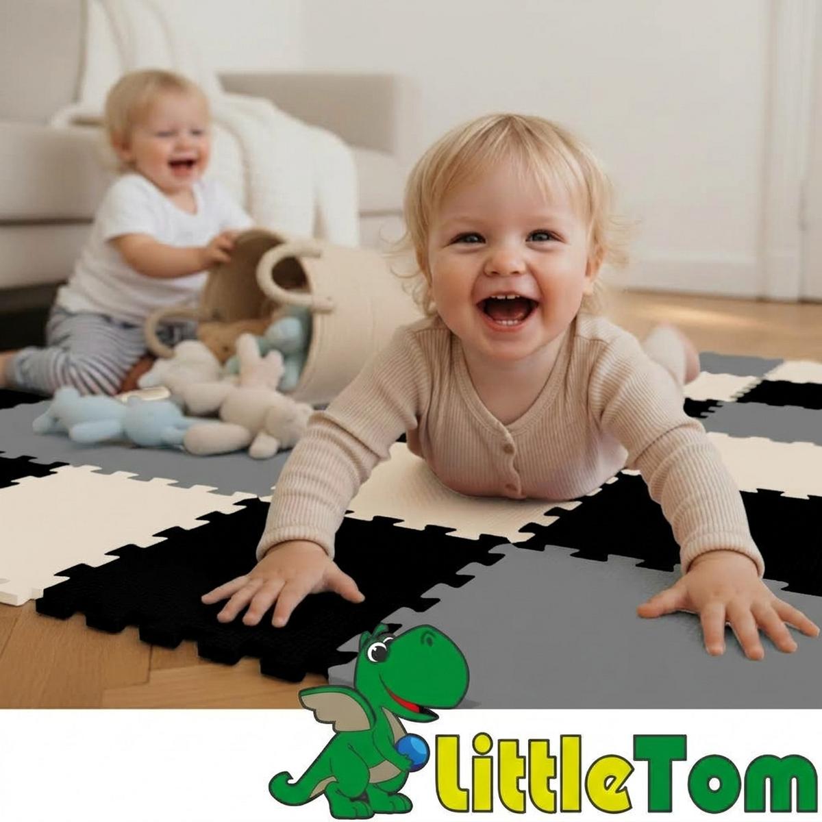 SPIELMATTE ab Null - 270/90 cm Puzzlematte Grau - Multicolor, Kunststoff (30/30cm) - Littletom