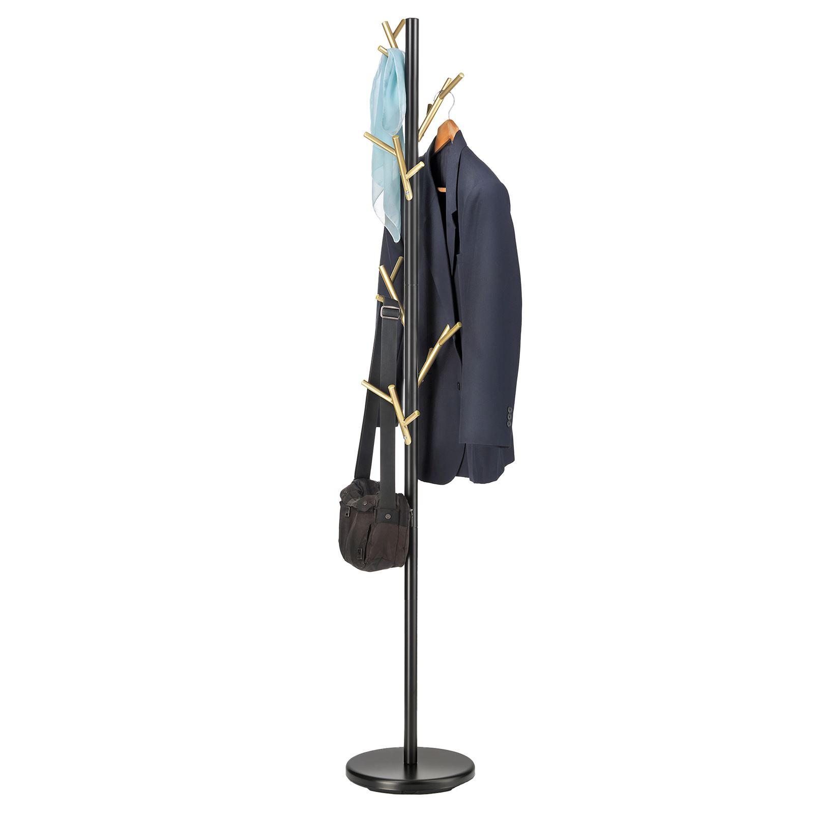 KLEIDERSTÄNDER ZENO schwarz/gold - Goldfarben/Schwarz, Metall (30/177/30cm) - IDIMEX
