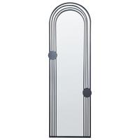 WANDSPIEGEL schwarz Metall 45/146 cm Ajain - Schwarz, Metall (45/146/3cm) - Beliani