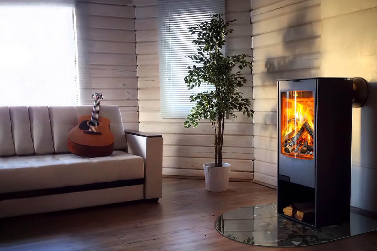 GLASPLATTE für Kamin 100x100 cm - Schwarz, Glas (100/100/0.4cm) - TULUP