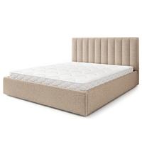POLSTERBETT DEMERA Q 160x200 cm mit Bettkästen - Beige - Beige, Holz (160/200cm) - MASSENO