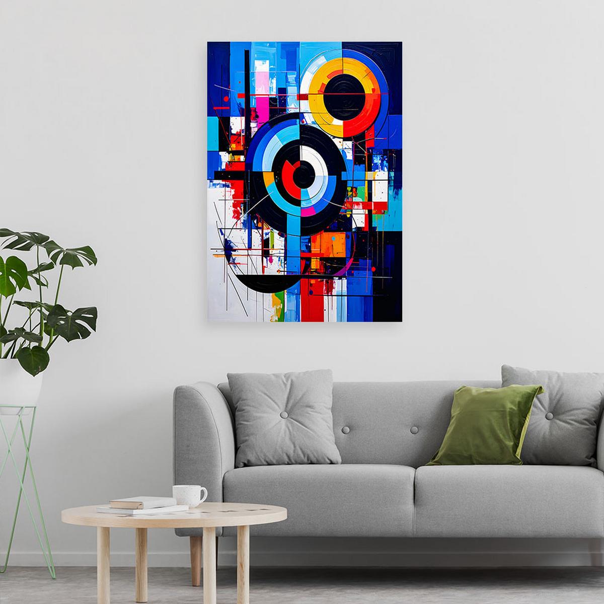 LEINWANDBILD Räder Abstrakt Wie gemalt 60x90cm - Multicolor, Textil (60/90cm) - Feeby