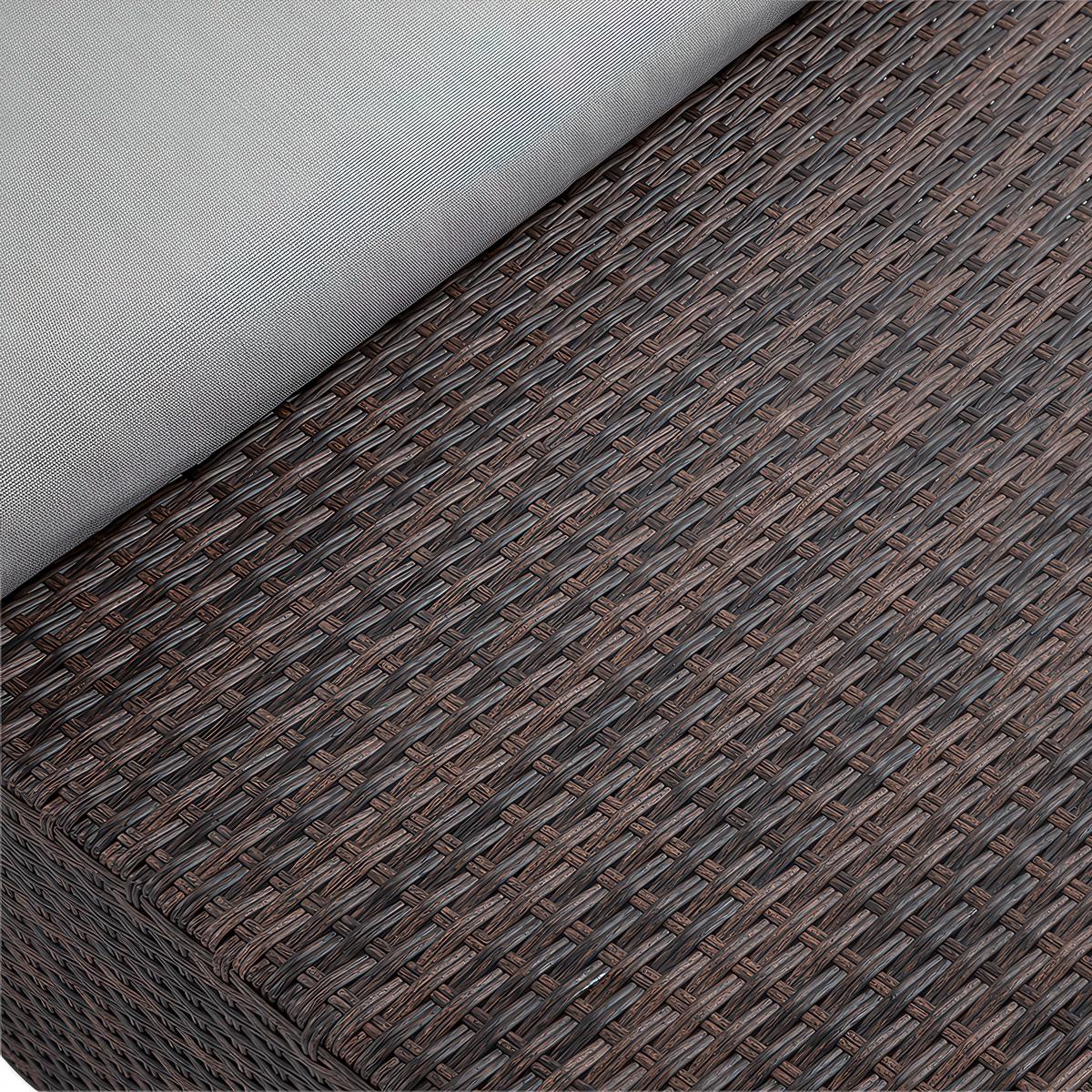 GARTENSET Sevilla, aus Technorattan, Ecksofa mit Couchtisch, Braun - Braun, Kunststoff - Beautysofa