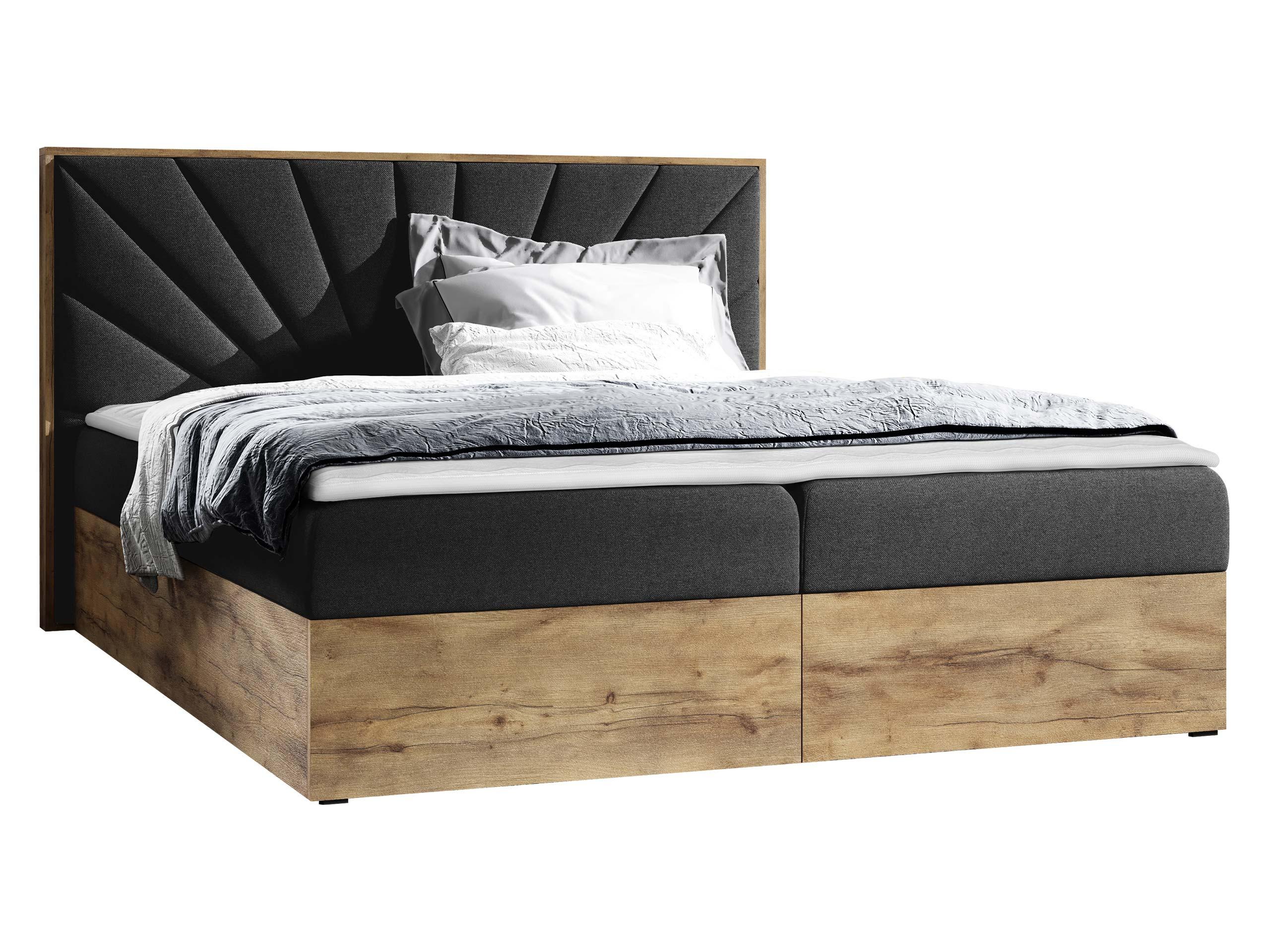 BOXBETT Wood 7 - H3 - Dunkelgrau, Holz/Textil (120/200cm) - MIRJAN24