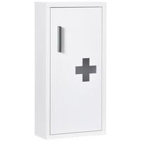 MEDIZINSCHRANK, Erste Hilfe , mit 3 Innenfächern, Magnetverschluss, Stahl, Weiß - Weiß, Metall (12/60/30cm) - Kleankin
