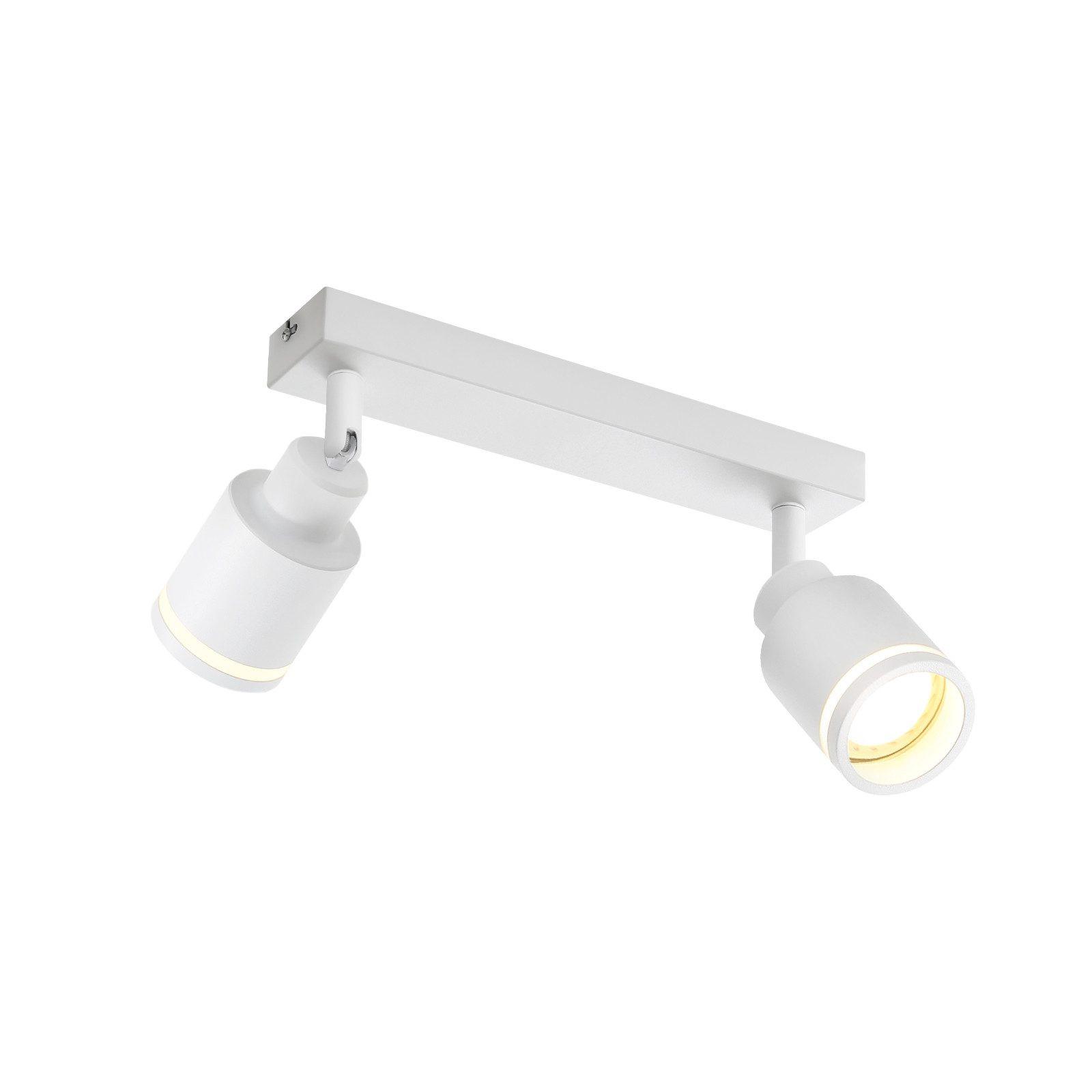 DECKENSTRAHLER Saarbrücken 2-flammig 30/5/15.7 cm - Weiß, Metall (30/5/15.7cm) - Nettlife