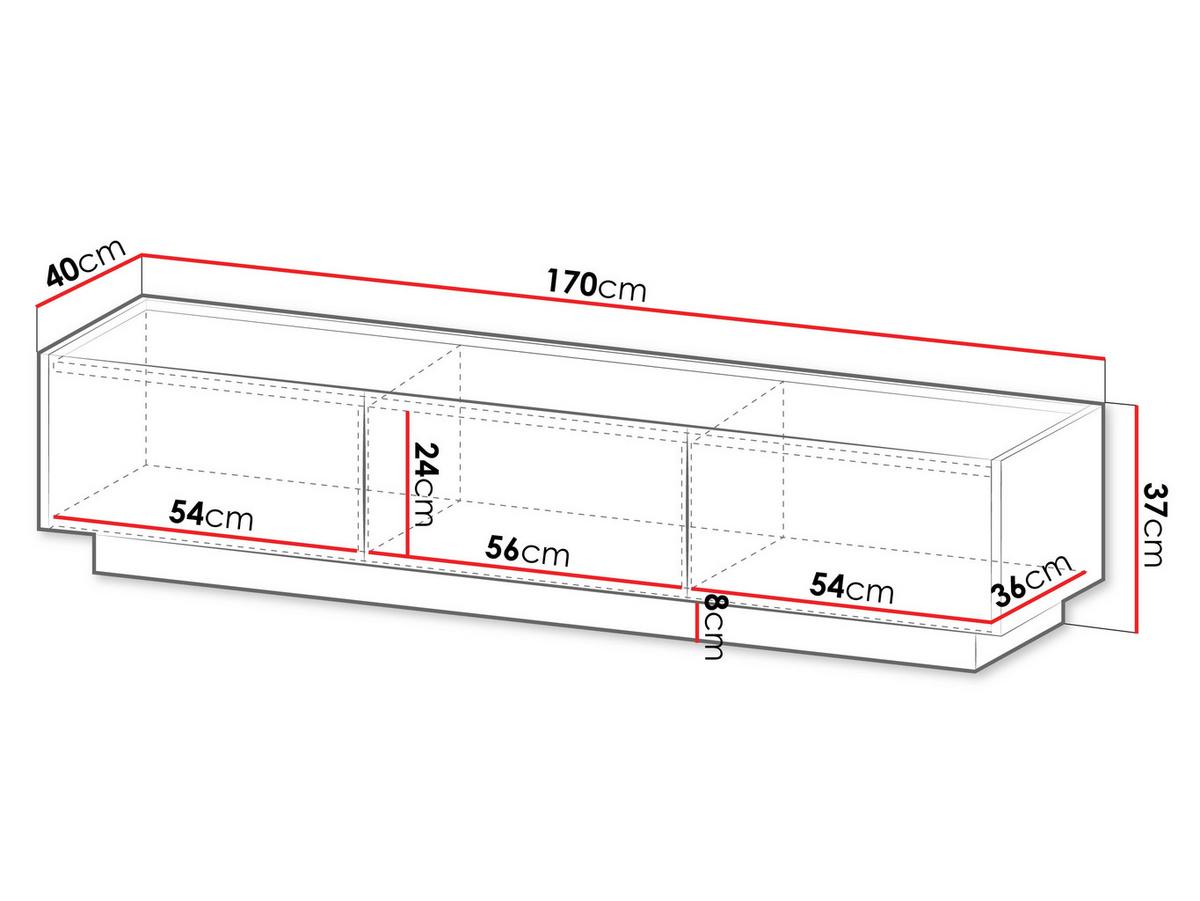 TV-LOWBOARD Mirtu 170 - Nussbaumfarben, Holzwerkstoff (170/37/40cm) - MIRJAN24