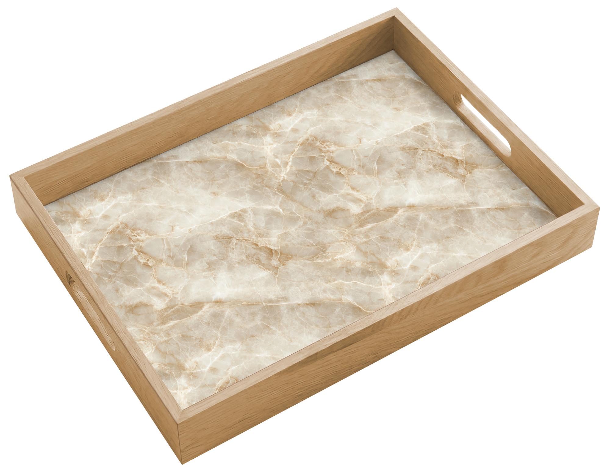 TABLETT Hellbeige - Onyx - Dezent 40x30 cm - Beige, Holz (40/5/5cm) - OnlyWow