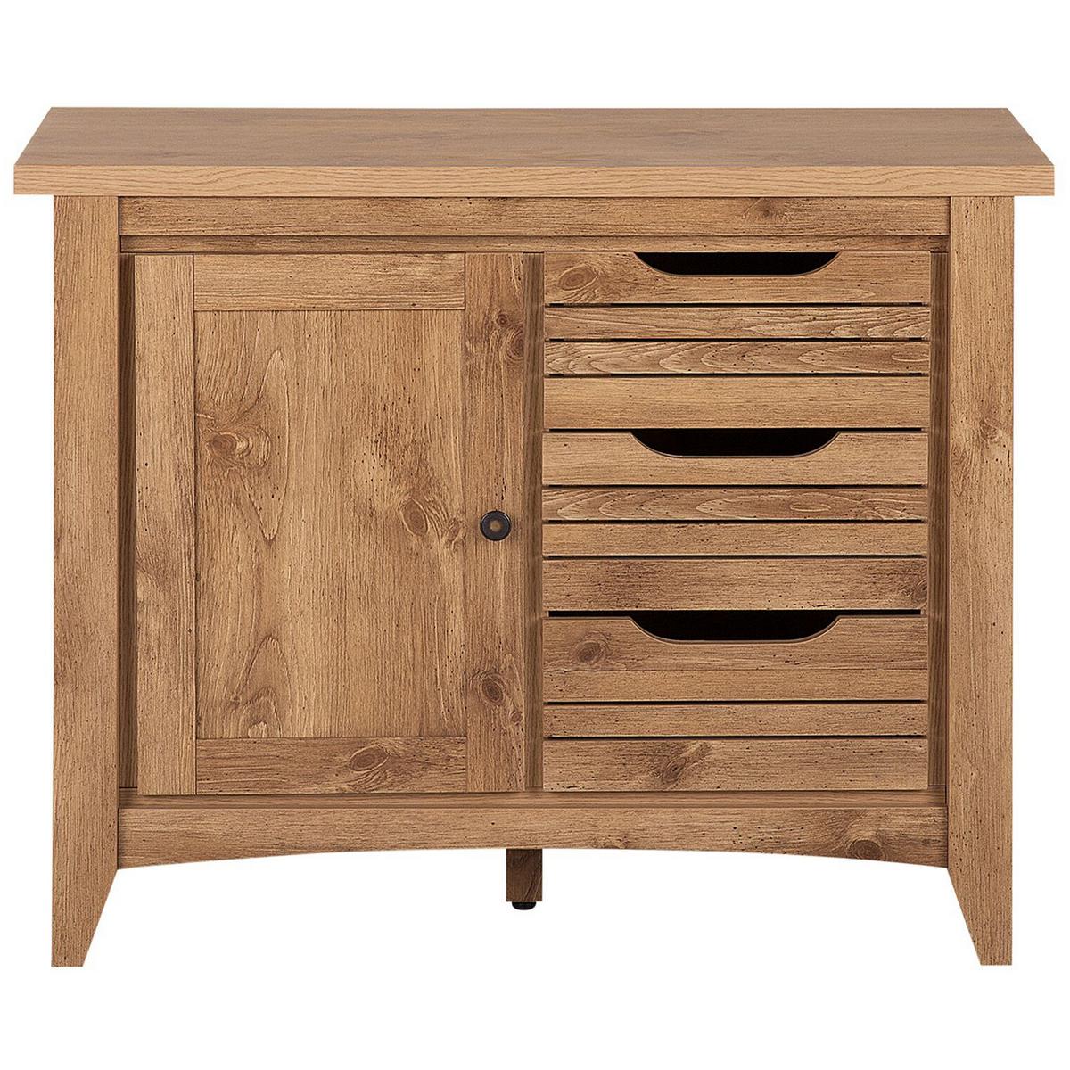 SIDEBOARD mit 2 Türen Braun Agora - Braun, Holzwerkstoff (99/80/43cm) - Beliani