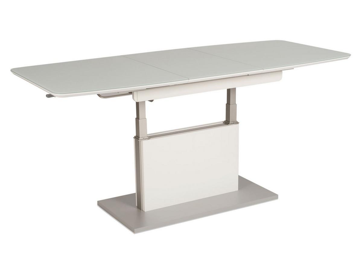 FUNKTIONSTISCH ausziehbar Carey 120(160) x 70 x 55-74 Couchtisch Weiß - Weiß, Holz (120/70/55cm) - 58aufmkessel