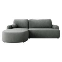 ECKSOFA Loridu, Seite: Links - Graphitfarben/Schwarz, Holz/Kunststoff (250/174cm) - MIRJAN24
