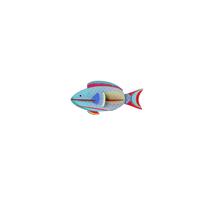 WANDSKULPTUR Bunt 6/7 cm - Multicolor, Wellpappe (6/7/16cm) - Studio Roof