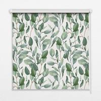 INNENROLLO - Fensterrollo - Rollo - 150x140 cm - Blätter an den Zweigen - Grün, Kunststoff (150/140/0.5cm) - TULUP