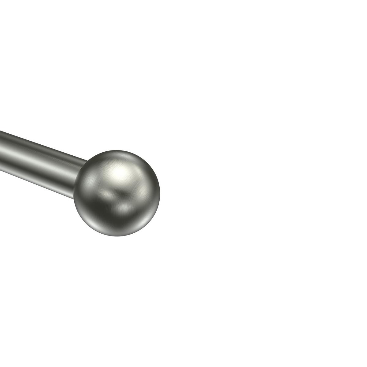 ENDSTÜCKE FÜR GARDINENSTANGEN 20 mm Ø, Luino Edelstahl-Optik, Packung 2 Stück - Edelstahlfarben, Metall (2.5/3/3cm) - INTERDECO