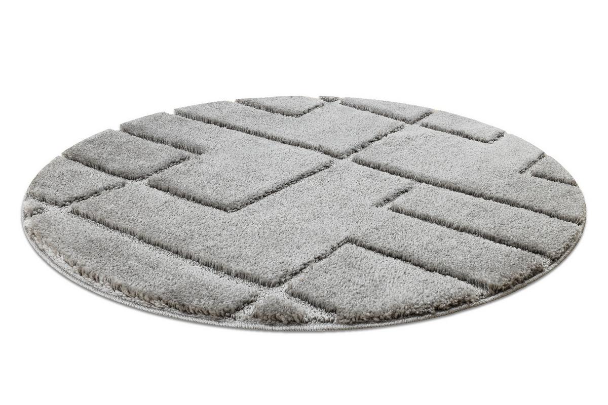 TEPPICH Dywaniki łazienkowe 67 cm - Grau, Textil (67/67cm) - rugsX