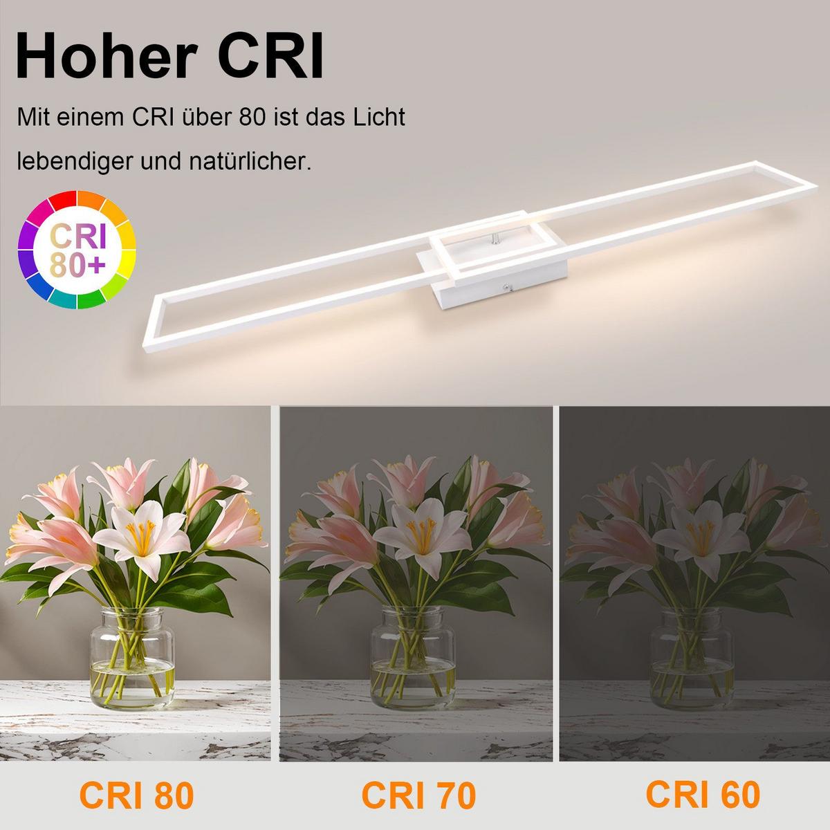 LED-DECKENLEUCHTE Ludwigslust 102.5/18.5/7.5 cm - Weiß, Metall (102.5/18.5/7.5cm) - Nettlife