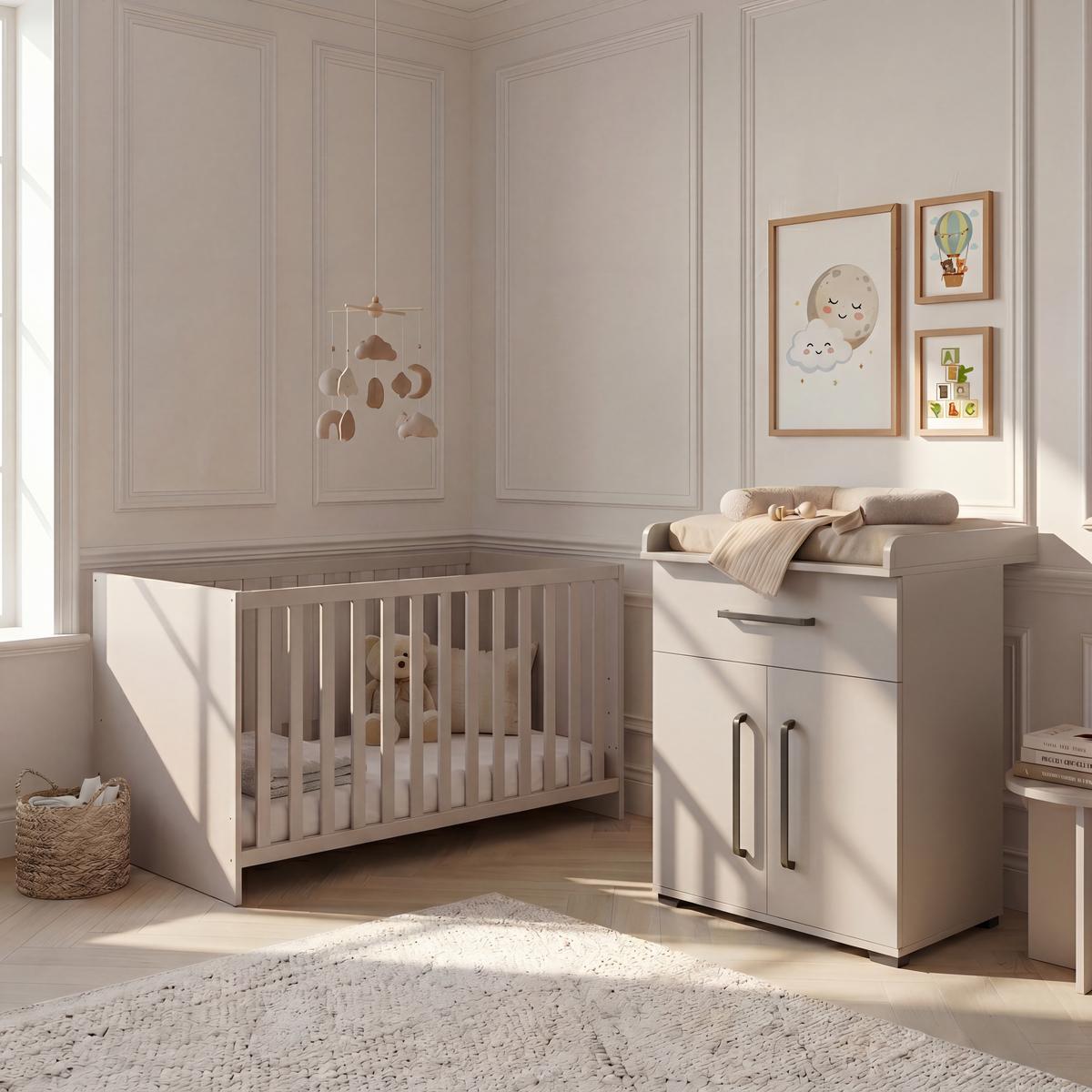BABYBETT Essentials Cashmere - Hellbraun, Holz/Holzwerkstoff (70/140cm) - arthur berndt