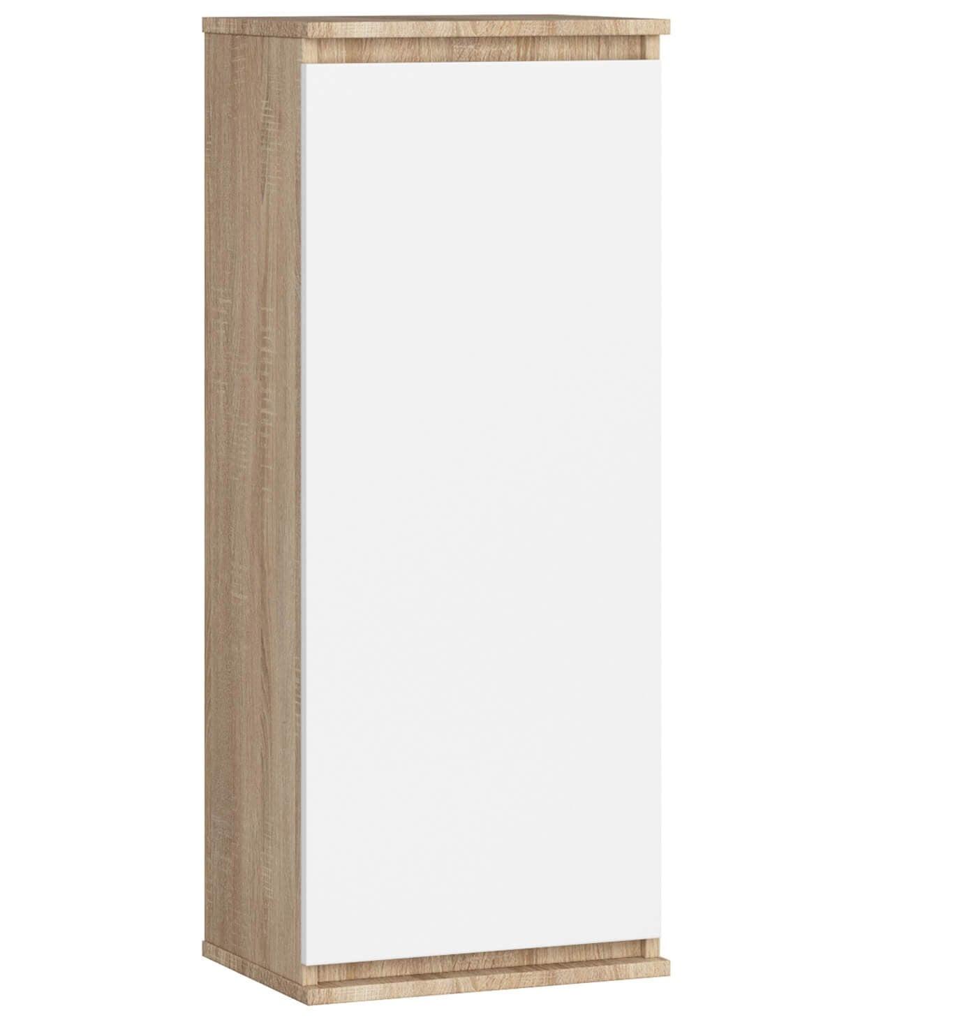 HÄNGESCHRANK Eiche Sonoma, Weiß 99/40/30 - Weiß/Sonoma Eiche, Holzwerkstoff (40/99/30cm) - RAUMHIRSCH FURNITURE