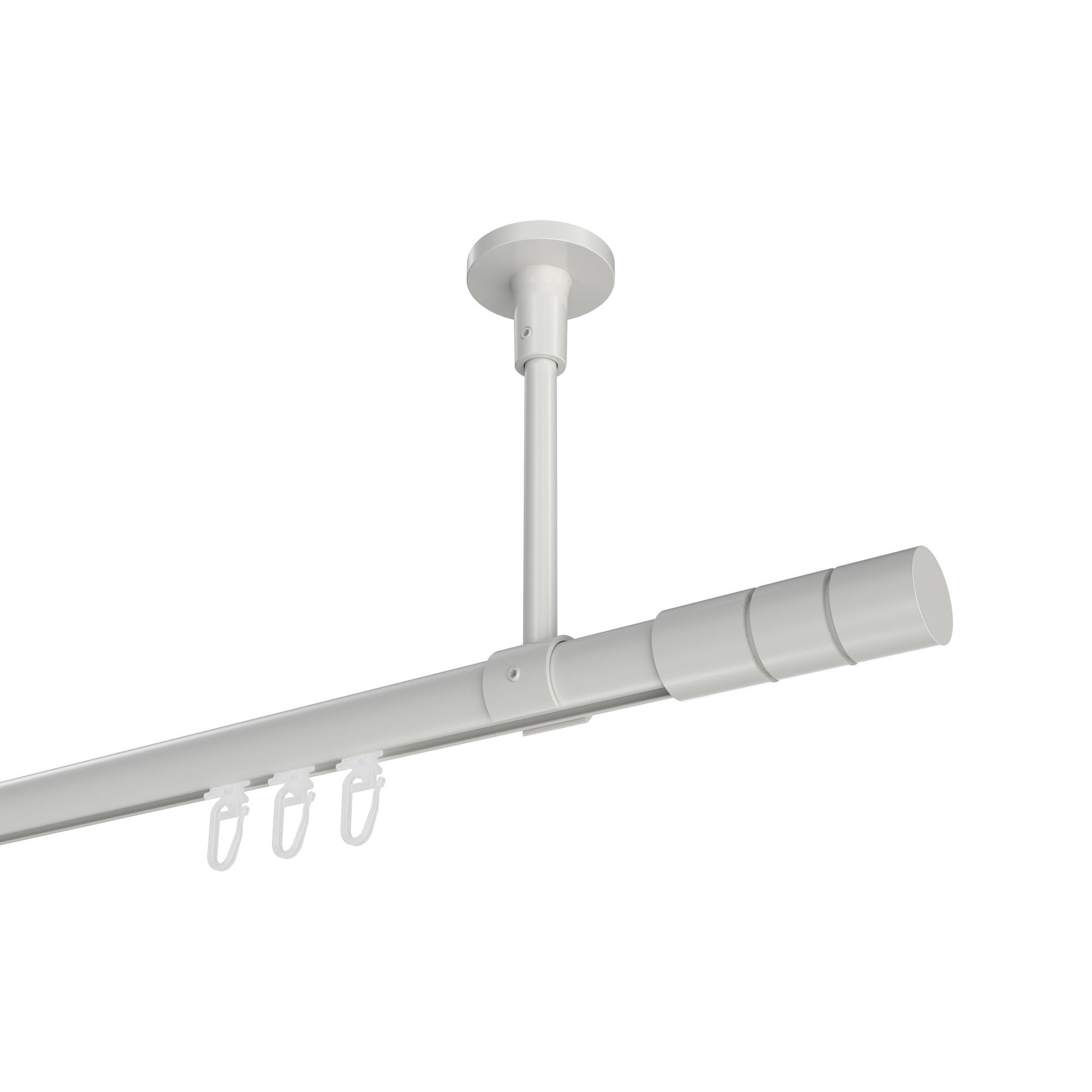 GARDINENSTANGE INNENLAUF Sonette Elanto 480 cm (geteilt in 3 x 160 cm), 1-läufig, 20 mm Ø Weiß - Weiß, Metall (480cm) - INTERDECO