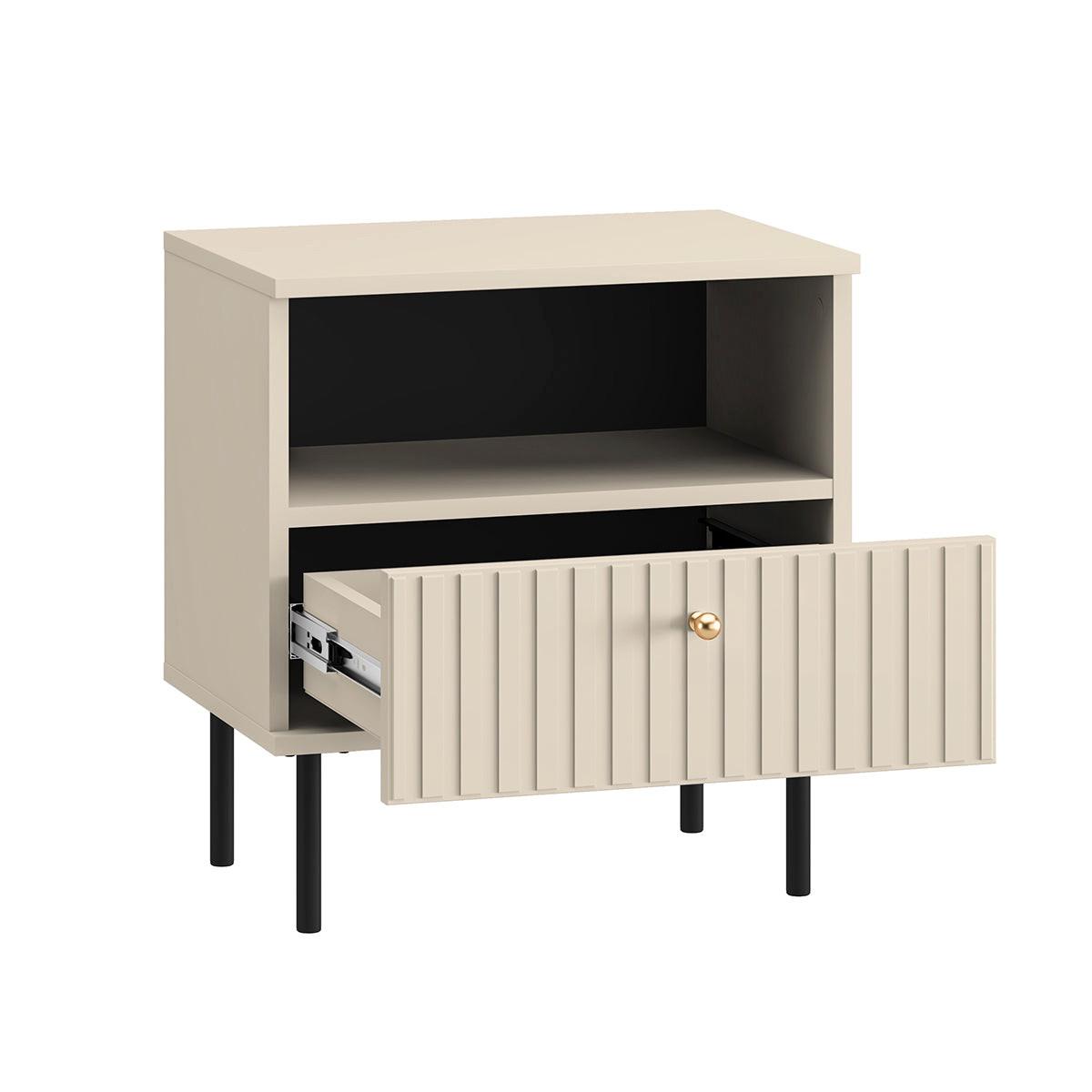 NACHTTISCH Nova Beige - Beige, Holzwerkstoff (50/53/34cm) - Petits-meubles
