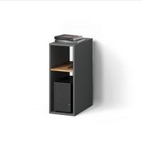 PC-SCHRANK Lorena Anthrazit/Goldkraft Eiche 28.5 x 72 cm mit 2 Fächern - Honigeiche/Anthrazit, Holzwerkstoff (28.5/72/50cm) - Livinity®