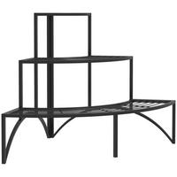 PFLANZENSTÄNDER Metall Schwarz - Schwarz, Metall (60/60/87cm) - Outsunny