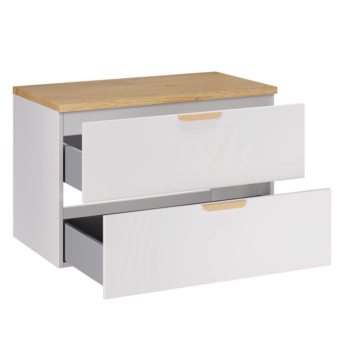 WASCHTISCHUNTERSCHRANK 80.6cm Oria Weiß - Weiß, Holzwerkstoff (80.6/50/46.5cm) - Petits-meubles