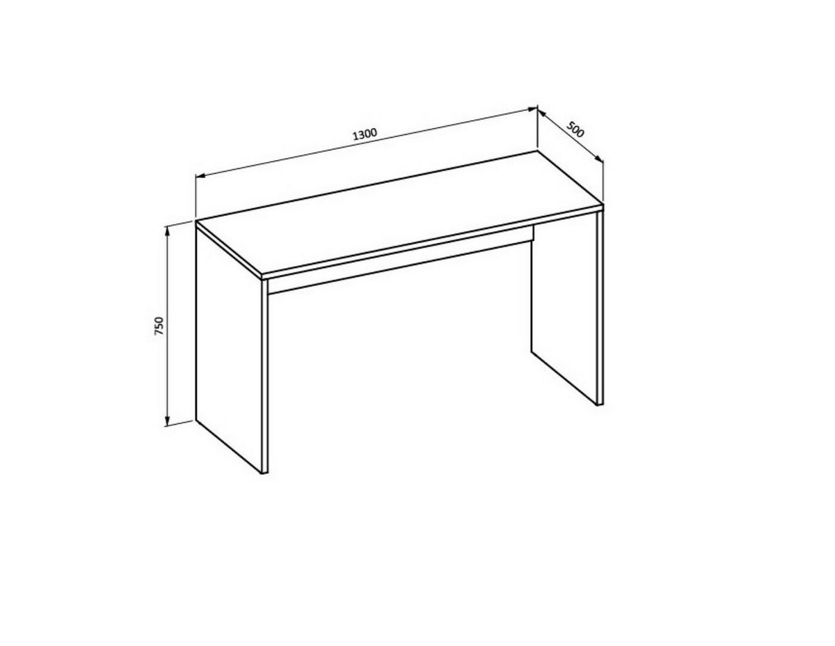 SCHREIBTISCH AMATO 130x50x75 cm Bürotisch Computertisch, Eichefarben - Eichefarben, Holzwerkstoff (50/130/75cm) - MASSENO