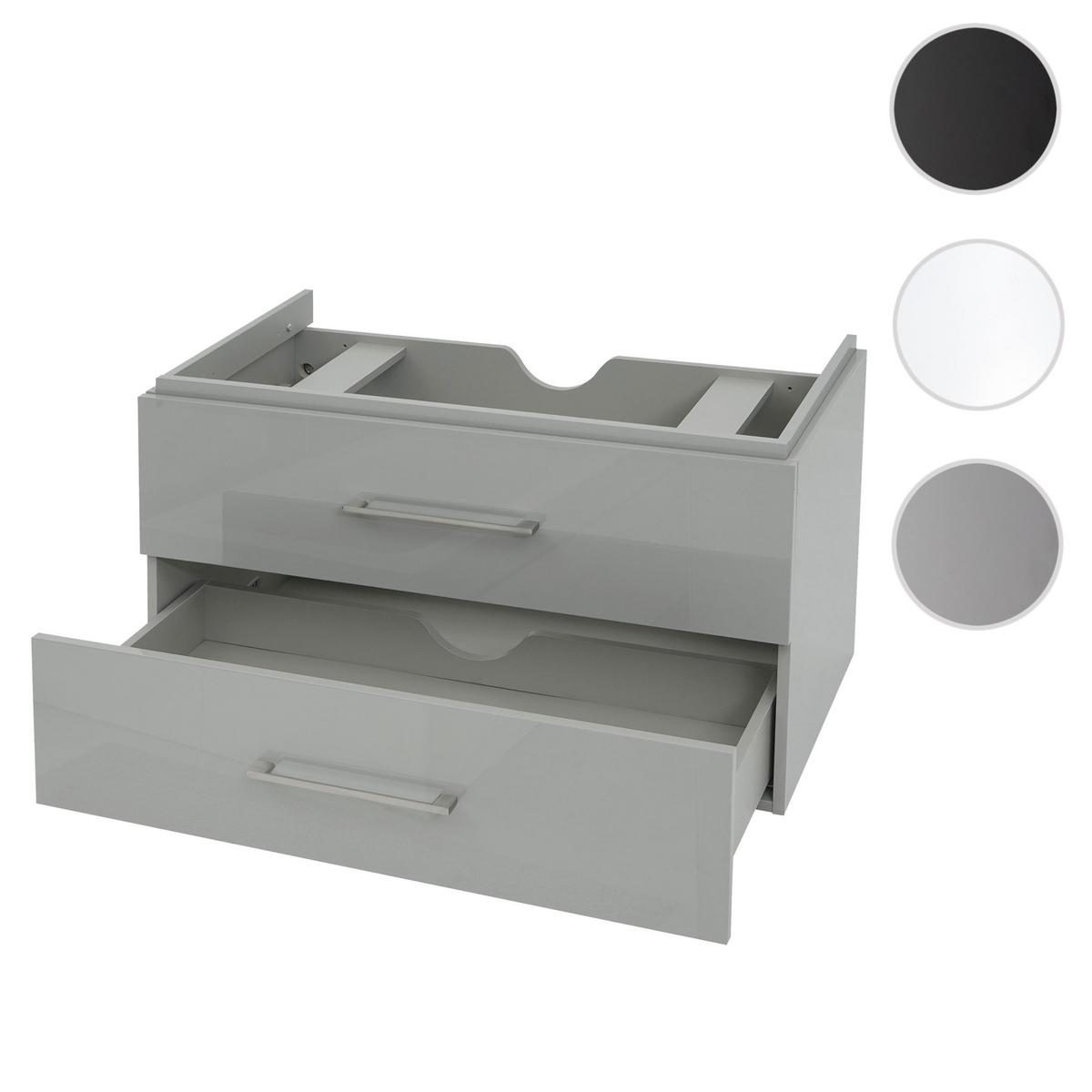 WASCHBECKENUNTERSCHRANK PREMIUM Grau - Grau, Holz (89/54/46cm) - MCW
