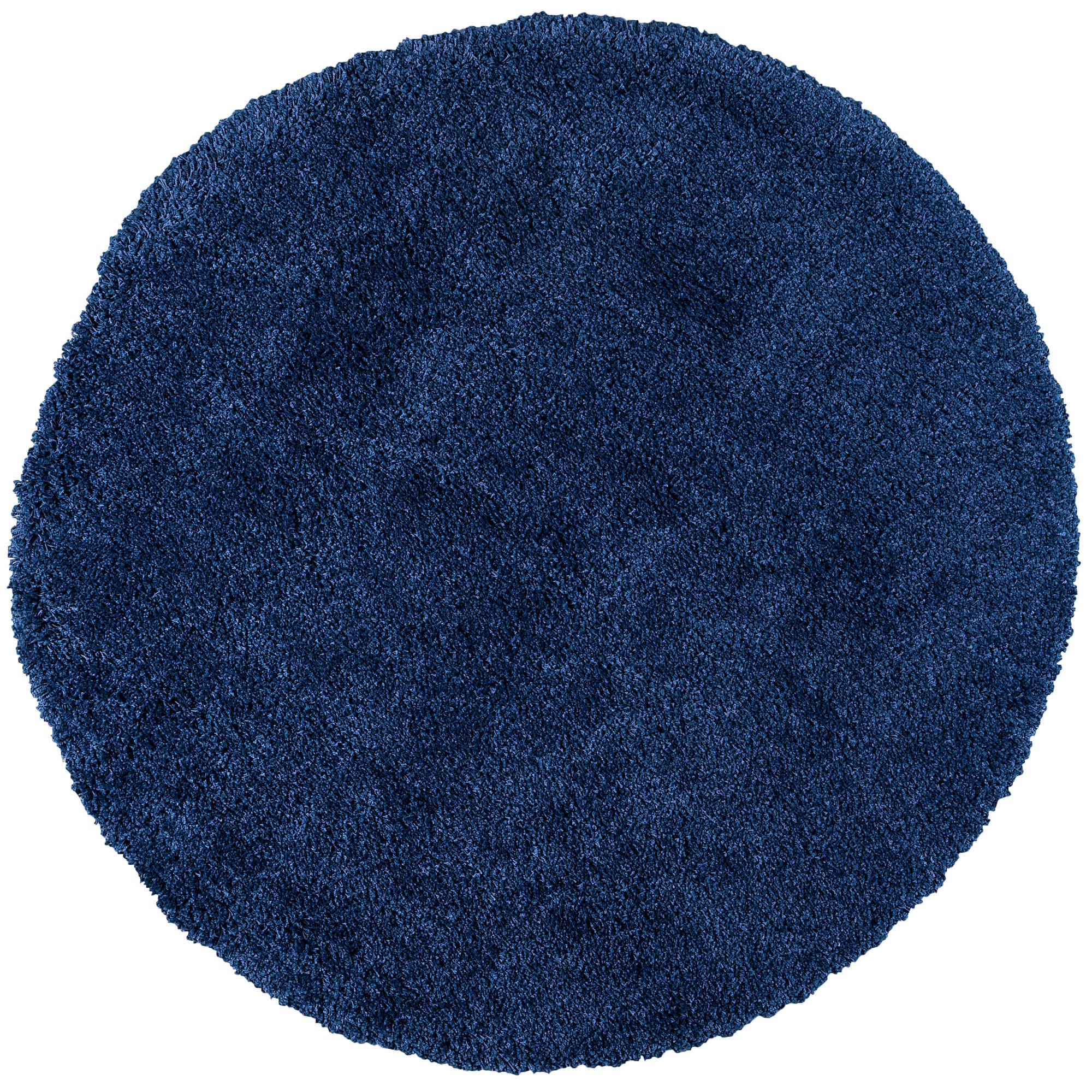 HOCHFLOR LANGFLOR SHAGGY TEPPICH LUXURY RUND - Dunkelblau, Textil (80/80cm) - Pergamon