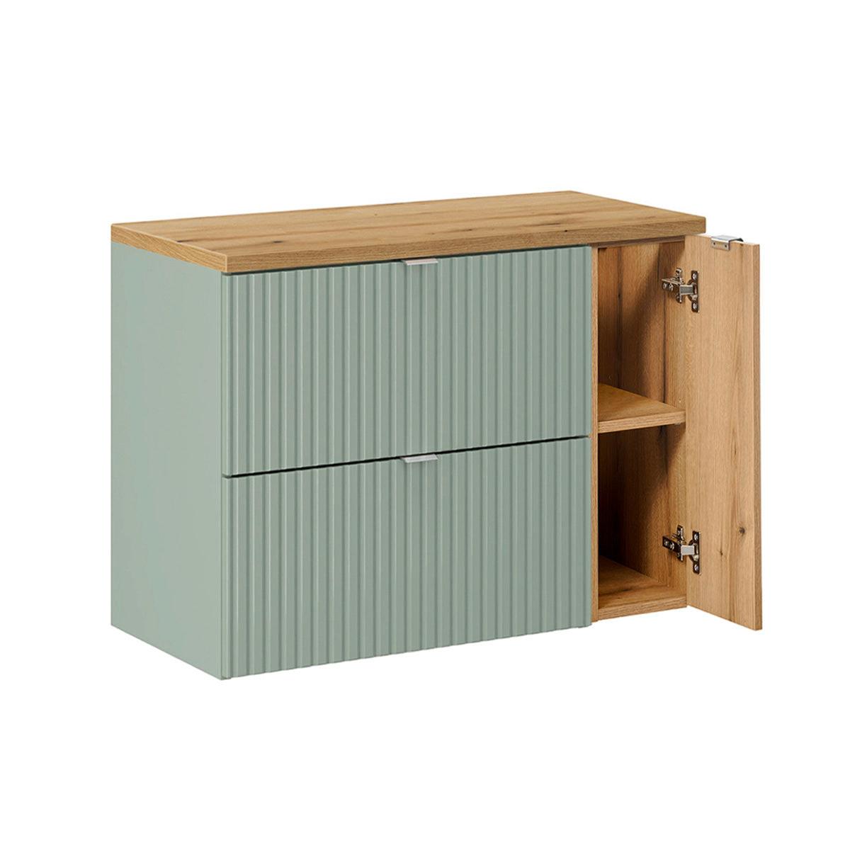 WASCHTISCHUNTERSCHRANK 80.4cm Jade Grün - Grün, Holzwerkstoff (80.4/59.5/40cm) - Petits-meubles