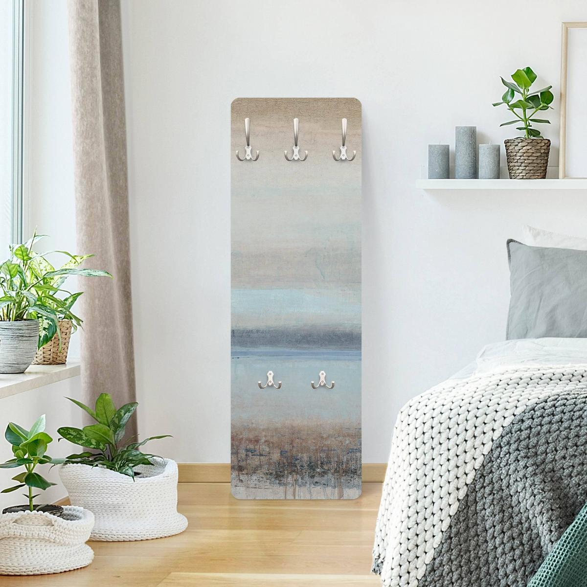 WANDGARDEROBE - Horizont über Blau I 34/105 cm - Blau, Holzwerkstoff (34/105/1.6cm) - Bilderwelten