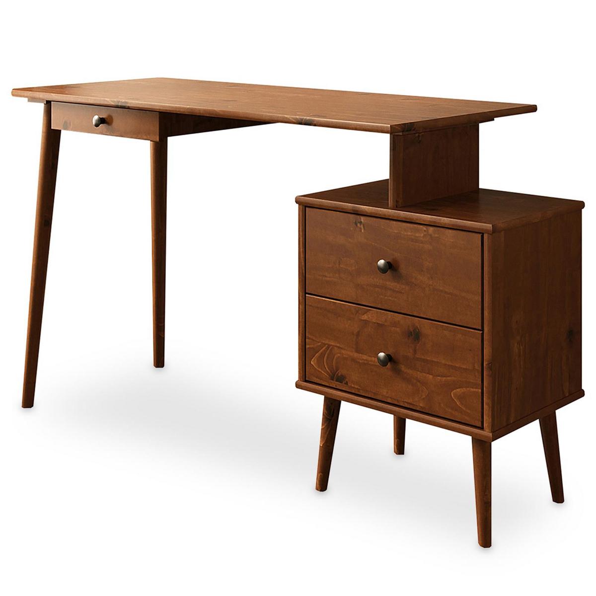 SCHREIBTISCH PIERO Kastanie - Kastanienfarben, Holz (54/138/75cm) - IDIMEX